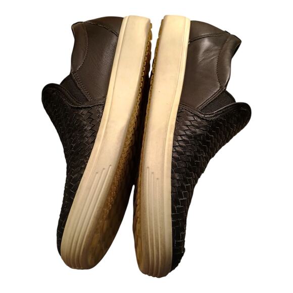 ECCO Soft Woven Leather Loafers Shoes Womens Slip on Fashion Sneakers Size 9 - Picture 4 of 10